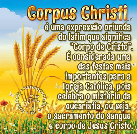 Você recebeu uma mensagem do Dia de Corpus Christi! - 11718
